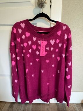 Lilly Pulitzer - Elizabelle Sweater - Mulberry Ombré Hearts
